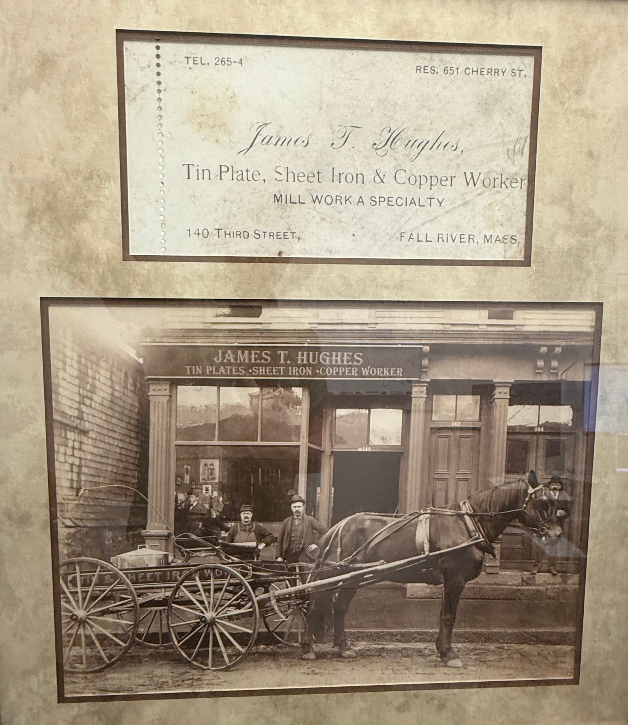 Hughes Sheet Metal — historical photo from the 1800s founding era in Fall River, Massachusetts