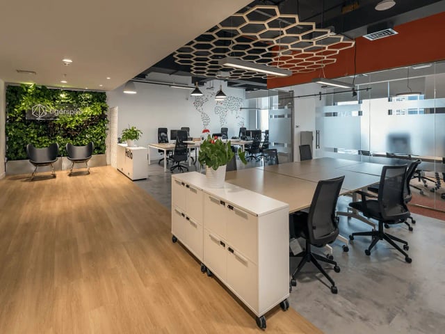 Modern corporate office building served by Hughes Sheet Metal HVAC systems